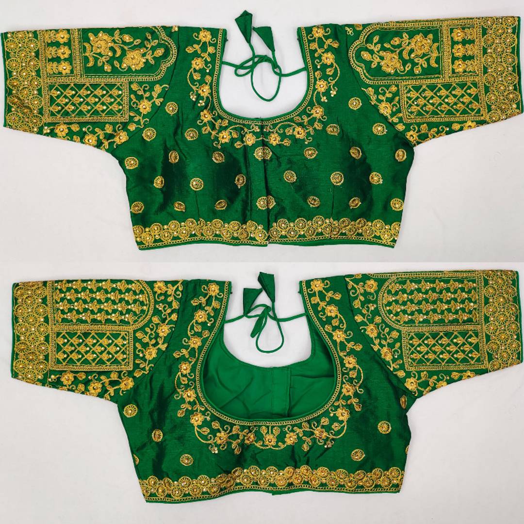 Phantom Silk Zari Embroidered Stitched Blouses